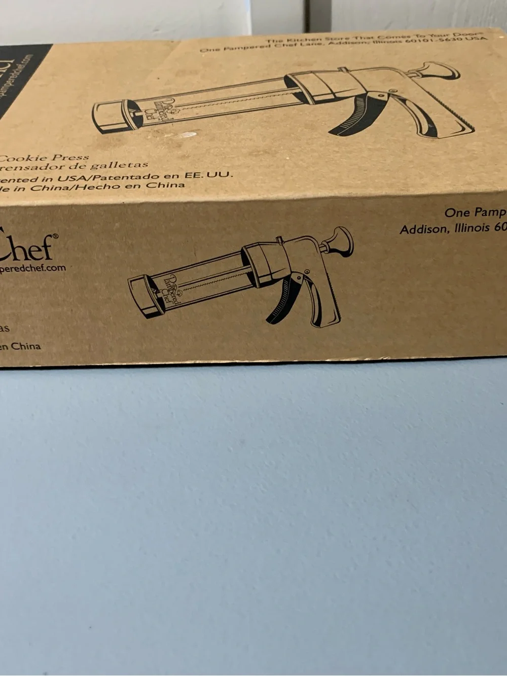 The Pampered Chef Brown Cookie Press